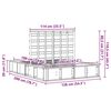 vidaXL Bettrahmen Wei&szlig; 120 x 190 cm Massives Kiefernholz