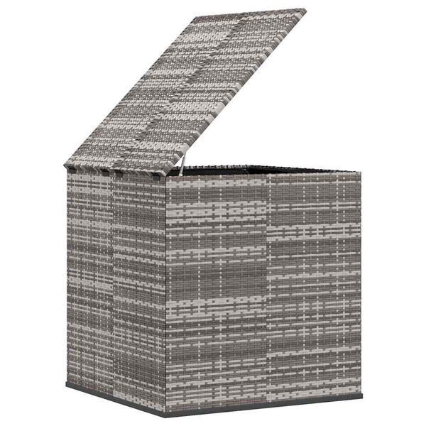 vidaXL Garten-Kissenbox PE Rattan 100x97,5x104 cm Grau