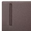 vidaXL Bettgestell mit LED Taupe und Dunkelgrau Stoff 100x200 cm