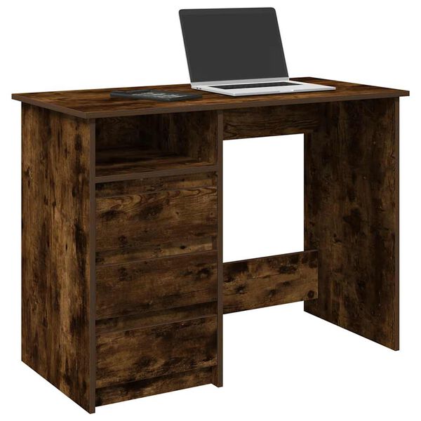 vidaXL Schreibtisch R&auml;uchereiche 102x50x75 cm Holzwerkstoff
