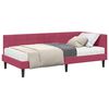 vidaXL Eckbettgestell mit Matratze 2 stk. Weinrot 90 x 200 cm Samt