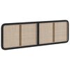 vidaXL Kopfteil mit Kopfteil Schwarz 180 x 55 x 3 cm Rattan