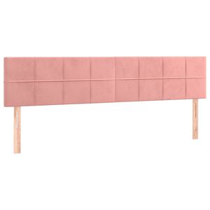 vidaXL Kopfteile 2 Stk. Rosa 100x5x78/88 cm Samt