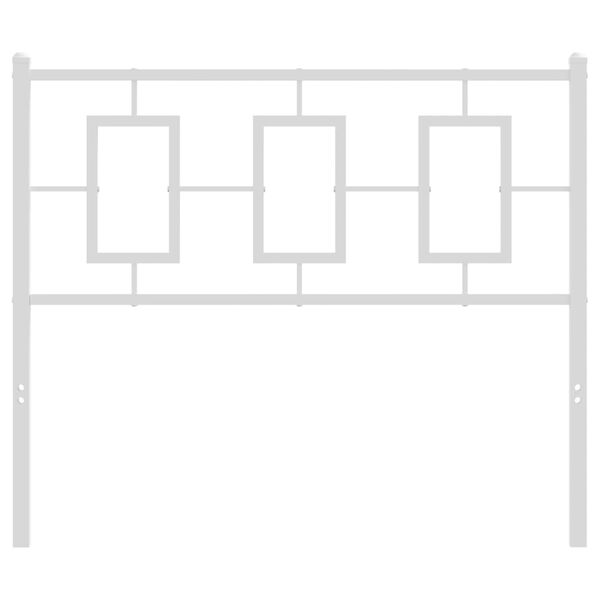 vidaXL Kopfteil Metall Wei&szlig; 100 cm