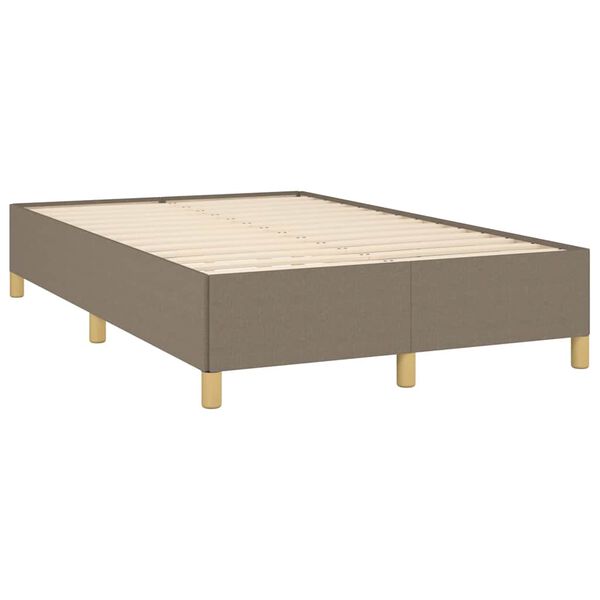vidaXL Boxspringbett mit Matratze Taupe 120x190 cm Stoff