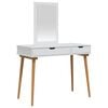 vidaXL Schminktisch-Set FAUSKE 2 pcs Wei&szlig; 100 x 50 x 143 cm