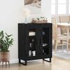vidaXL Sideboard Schwarz Eichen-Optik 69,5 x 34 x 90 cm Holzwerkstoff