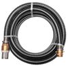 vidaXL Saugschlauch mit Messing-Anschl&uuml;ssen 10 m 25 mm Schwarz