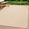 vidaXL Teppich ZIZUR Beige 80x250 cm Jute-Optik Indoor und Outdoor