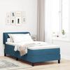 vidaXL Boxspringbett mit Matratze Dunkelblau 90 x 200 cm Samt