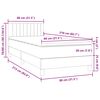 vidaXL Boxspringbett mit Matratze Dunkelblau 80x210 cm Samt
