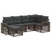 vidaXL Gartensofa-set 6 stk. Grau und Dunkelgrau Poly-Rattan