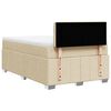 vidaXL Boxspringbett mit Matratze Creme 120x190 cm Stoff