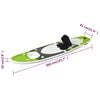 vidaXL SUP-Board-Set Aufblasbar Gr&uuml;n 360x81x10 cm