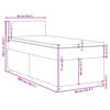 vidaXL Boxspringbett mit Matratze Hellgrau 90x200 cm Stoff