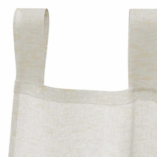 vidaXL Voile-Vorhang mit Vorh&auml;ngen 2 pcs Creme 175 x 140 cm Polyester