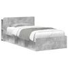 vidaXL Bettgestell mit Stauraum Betongrau 100 x 200 cm Holzwerkstoff