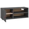 vidaXL Wandschrank Grau 80x30x30 cm Massivholz Kiefer
