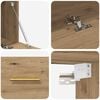 vidaXL Wandschrank Artisan-Eiche 80 x 36.5 x 35 cm Holzwerkstoff