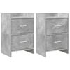 vidaXL Nachttische 2 pcs Betongrau 40 x 30 x 60 cm Holzwerkstoff