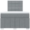 vidaXL Boxspringbett mit Matratze Hellgrau 120x190 cm Stoff