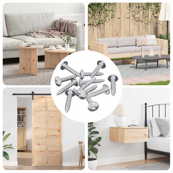 vidaXL Selbstschneidender Nagel 12 pcs Zink-beschichtet 4 x 20 mm