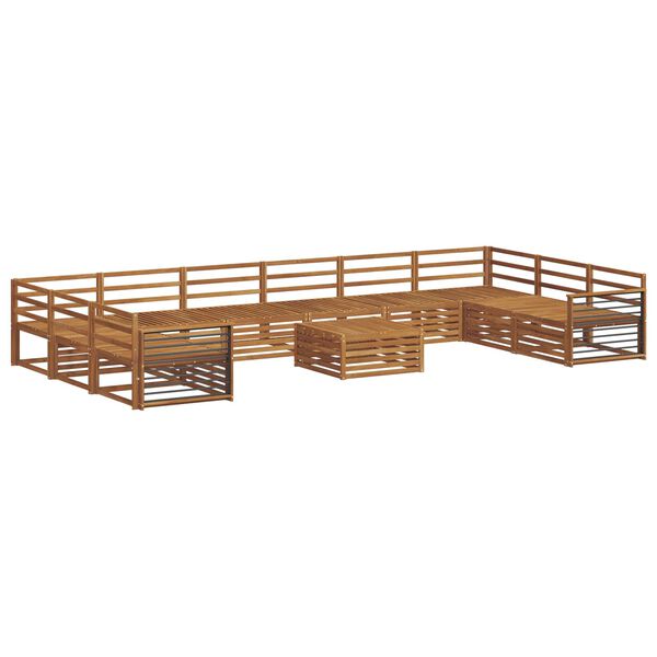 vidaXL Sofagarnituren 11 pcs Natur Massivholz Akazie