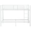 vidaXL Etagenbett Weiß Metall 90×200 cm