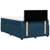 vidaXL Boxspringbett mit Matratze Blau 120x200 cm Samt