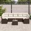 vidaXL Gartensofa-set Braun 55 x 55 x 37 cm Poly-Rattan