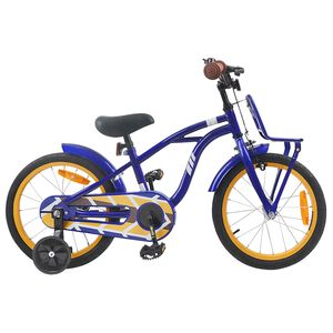 vidaXL Kinderfahrrad 16 Zoll f&uuml;r 4-6 Jahre alt Dunkelblau