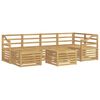 vidaXL Outdoor-Sofagarnitur 7 Stk. Wei&szlig; Polyester
