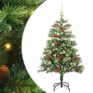 vidaXL K&uuml;nstlicher Weihnachtsbaum 150 LEDs Warmes Wei&szlig; PVC und Metall