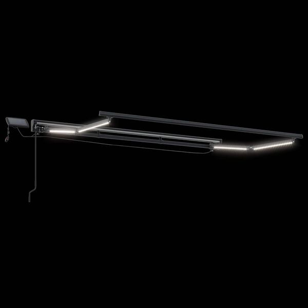 vidaXL Manueller Markisenrahmen mit LEDs Anthrazit 3 x 2,5 m Aluminium