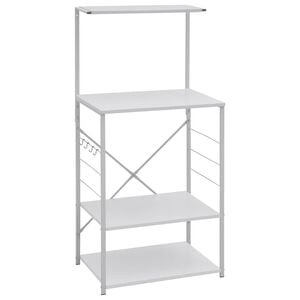 vidaXL Mikrowellenregal Wei&szlig; 60x39,6x123 cm Holzwerkstoff