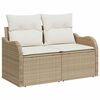 vidaXL Garten-Sofa-Set mit Kissen 10 pcs Beige und Creme