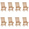 vidaXL Klappst&uuml;hle, 8-teilig, Massivholz Teakholz