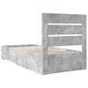 vidaXL Bettrahmen Beton Grau und Silber 70 x 190 cm Holzwerkstoff