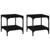 vidaXL Beistelltische 2 Stk. Schwarz 40x40x40 cm Holzwerkstoff