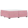 vidaXL Bettrahmen mit Matratze Rosa 200 x 200 cm Stoff