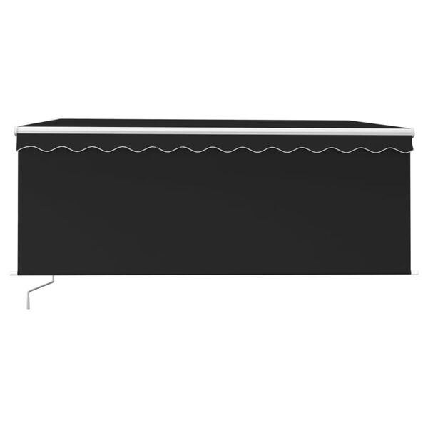 vidaXL Markise Manuell Einziehbar mit Rollo 3,5x2,5 m Anthrazit