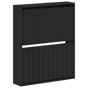 vidaXL Wandmontierter Schuhschrank ZWOLLE 71 x 17 x 86 cm Schwarz
