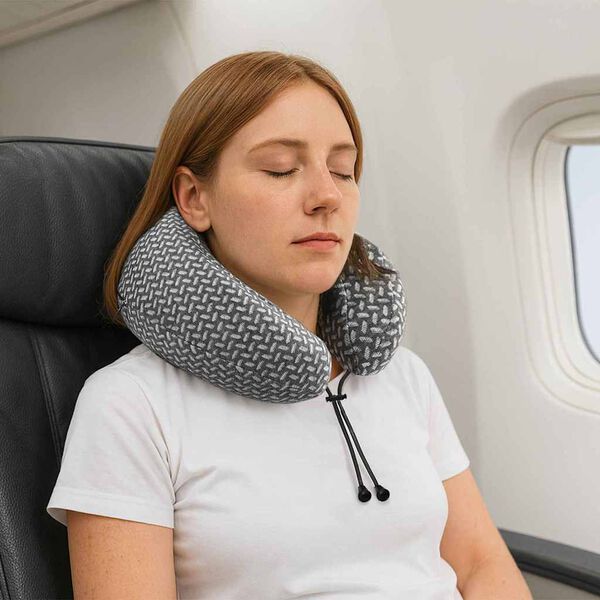 vidaXL Kopfkissen mit Kissen Grau 30 x 28 x 14 cm Polyester