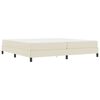 vidaXL Bett mit Matratze Creme 200 x 200 cm Kunstleder