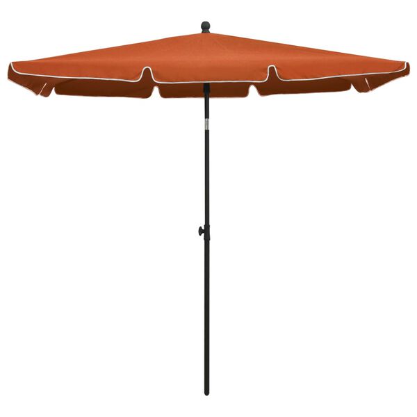 vidaXL Sonnenschirm mit Mast 210x140 cm Terracotta-Rot