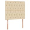 vidaXL Aufbewahrungsbett mit Matratze Creme 100 x 200 cm Polyester