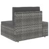 vidaXL 5-tlg. Garten-Lounge-Set Poly Rattan Grau