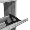 vidaXL Schuhschrank mit Spiegel 5 F&auml;cher Grau Sonoma 63x17x169,5 cm