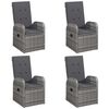 vidaXL 5-tlg. Garten-Essgruppe Grau