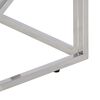 vidaXL Couchtisch Silbern Edelstahl und Hartglas